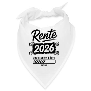 Rente Countdown 2026 - Bandana - Weiß - Vorne