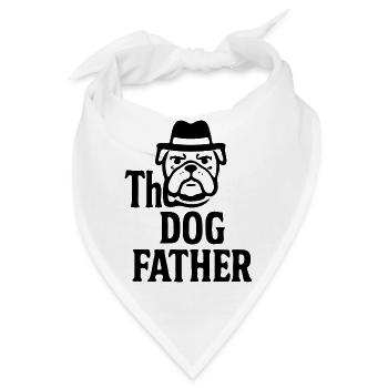 Das Maskottchen-Maskottchen-Design des Hundevaters Bulldoggenhuts - Bandana - Weiß - Vorne