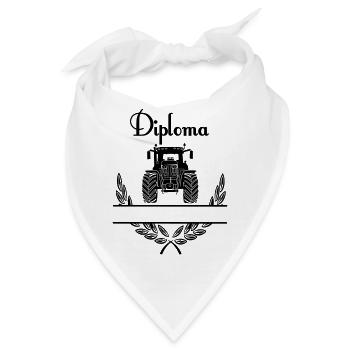 Diploma Tractor – Namensraum - Bandana - Weiß - Vorne