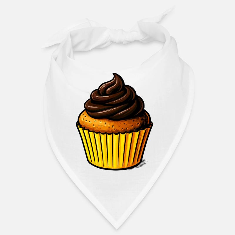 Chocolate Cupcake Illustration Bandana