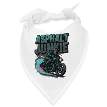 Asphalt Junkie – Motorrad - Bandana - Weiß - Vorne