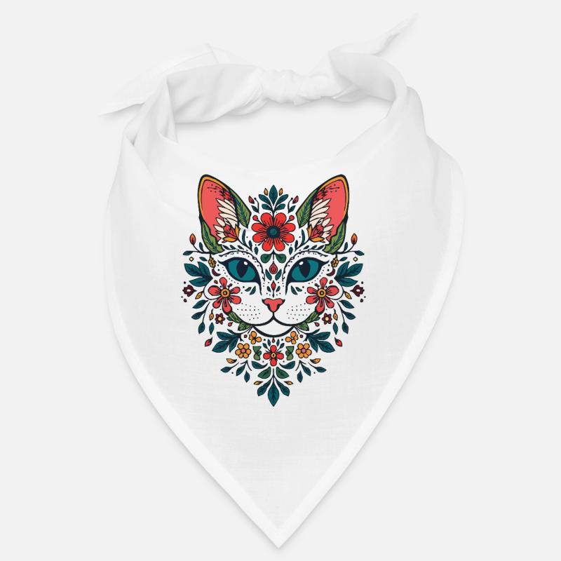 Portrait du chat fleur Bandana