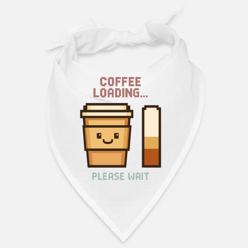 Coffee Loading Pixel Art - Morning Start with Charm Bandana