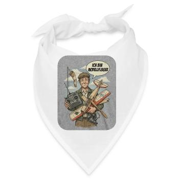 Modellflieger im Vintage-Stil - Bandana - Weiß - Vorne