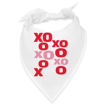 XO Liebesbriefe süße Valentinstag-Typografie - Bandana - Weiß - Vorne