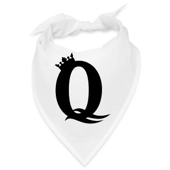 Q-Queen – Majestätisches Party & Girl Design - Bandana - Weiß - Vorne