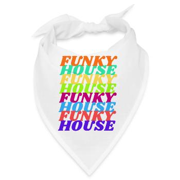 Funky House Vibes - Bandana - Weiß - Vorne