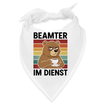 Beamter Kaffee Bär Beamtentum Beamte - Bandana - Weiß - Vorne