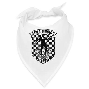 SKA MUSIC Wappen 1960's - Bandana - Weiß - Vorne