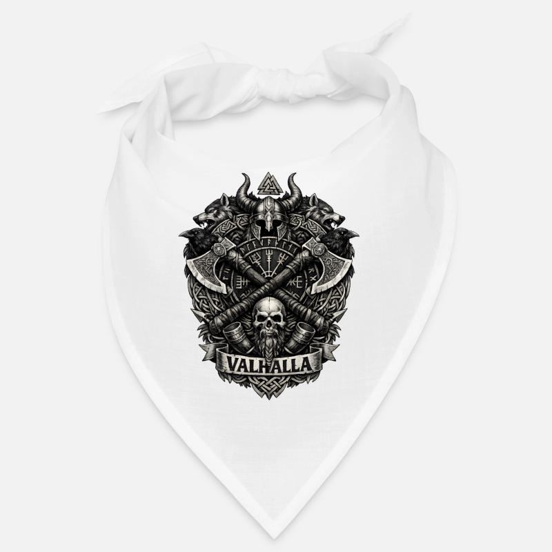 Valhalla Crest: Viking skull & axes Bandana