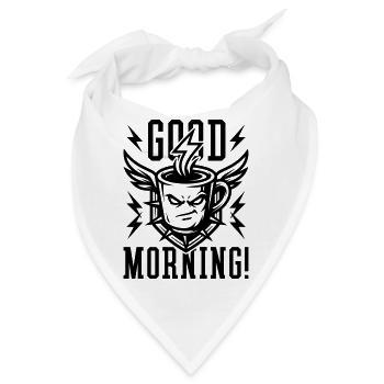 Good Morning Kaffeetasse Blitz Schwarz - Bandana - Weiß - Vorne