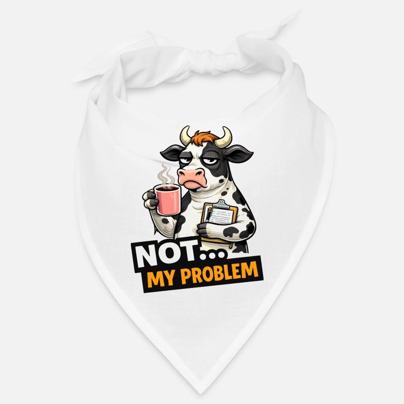 Pas mon problème d’humeur café de vache Bandana