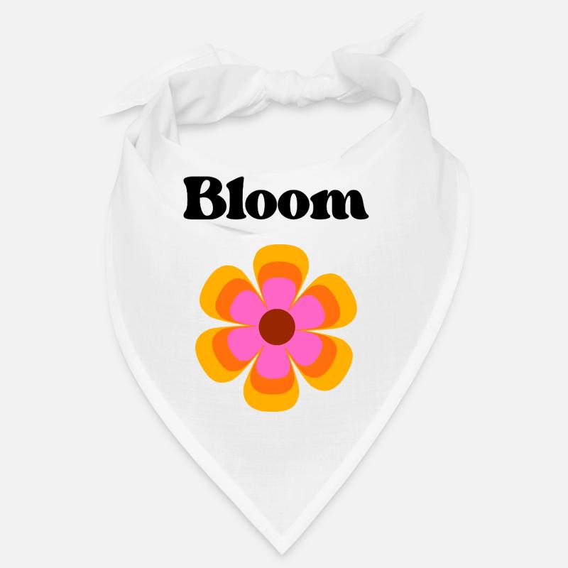 Cercle de fleurs rétro Rose Orange Bloom Bandana