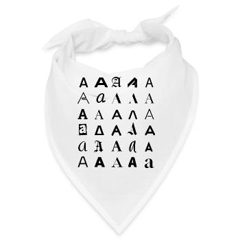 Typografie: Ein Buchstabenvariationsdesign. - Bandana - Weiß - Vorne
