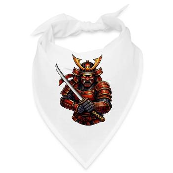 Kampfkunst-Samurai mit Schwert - Bandana - Weiß - Vorne