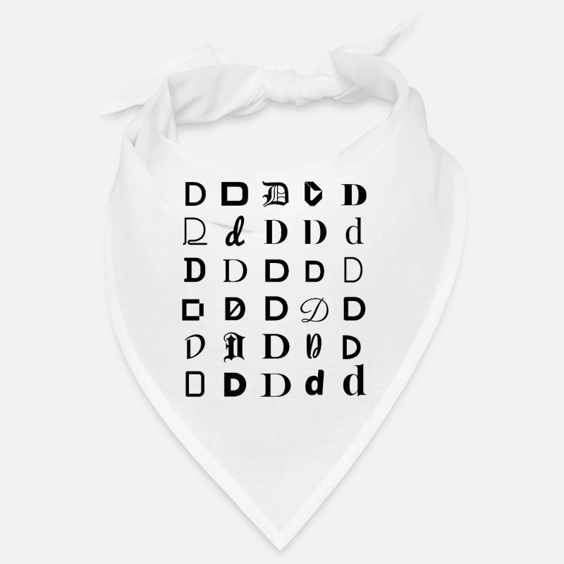Typographie : design de mosaïque de lettres D. Bandana