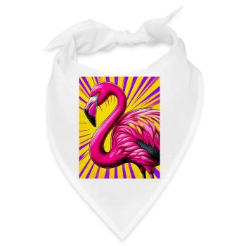 Flamingo - Bandana - Weiß - Vorne
