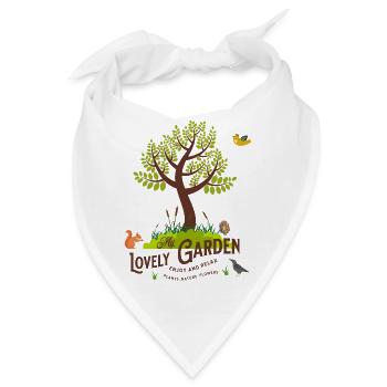 geliebter Garten Gartenfreude Familie Tiere Natur - Bandana - Weiß - Vorne