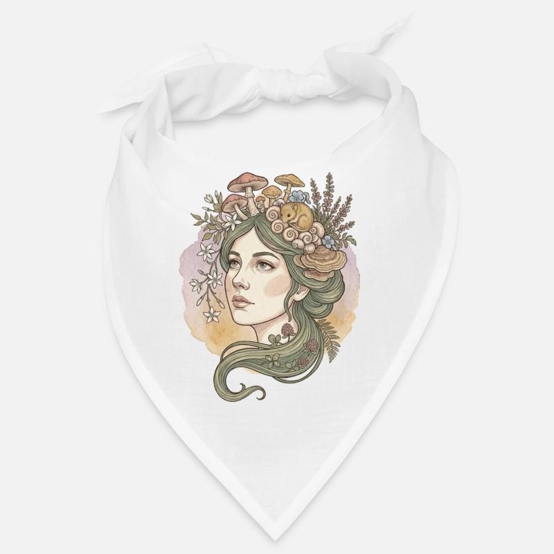 Déesse des champignons et des fleurs Bandana