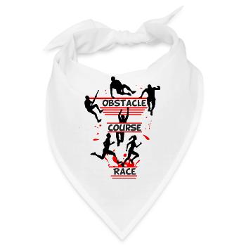 Hindernisparcours-Rennen – Full Action Silhouette - Bandana - Weiß - Vorne