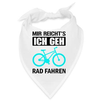 Cyanes Fahrrad Silhouette - Bandana - Weiß - Vorne
