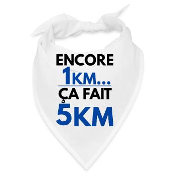 Weitere 1 km sind 5 km humorvolles Laufen - Bandana - Weiß - Vorne