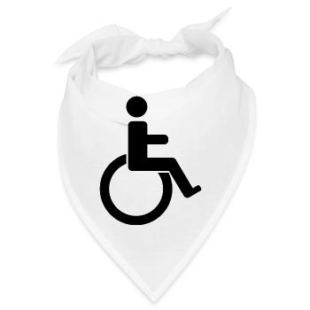 Behindertenschild - Bandana - Weiß - Vorne