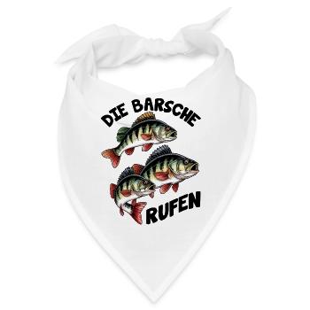 Barsch Angeln - Bandana - Weiß - Vorne