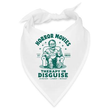 Horror Movies Therapy In Disguise - Bandana - Weiß - Vorne