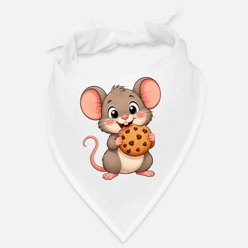 Drôles de petits biscuits mignons en forme de souris en forme de bonbons à grignoter Bandana