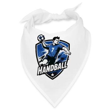 Handball Stürmer Blau Shield - Bandana - Weiß - Vorne