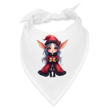 Rote Mantel-Weihnachtsfee - Bandana - Weiß - Vorne