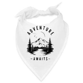 Schwarze Stille Silhouette - Bandana - Weiß - Vorne