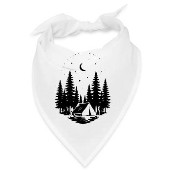 Camping unter Sternen – Natur & Outdoor Abenteuer - Bandana - Weiß - Vorne