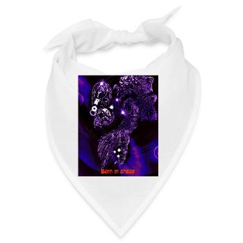 Cyber Goth Hexenhaus Dämonische Hand-Grafik - Bandana - Weiß - Vorne