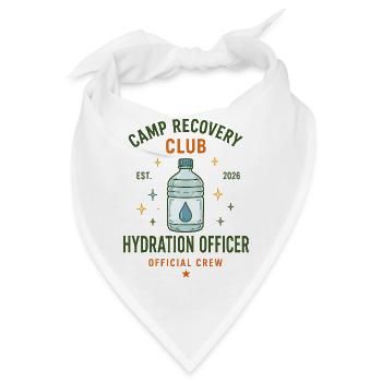 Hydration Officer – Camp Recovery Club Crew - Bandana - Weiß - Vorne