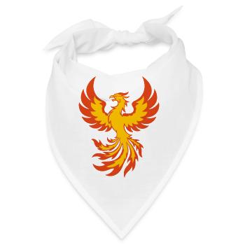 Phönix - Stärke Wiedergeburt Feuer Kraft - Bandana - Weiß - Vorne