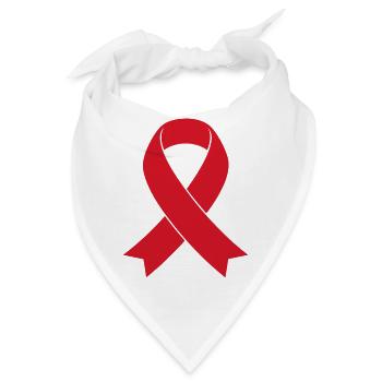 Red Ribbon - Bandana - Weiß - Vorne