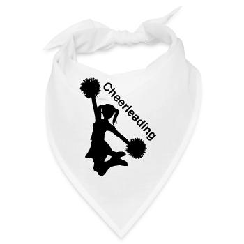 Cheerleading Silhouette mit Pompons - Bandana - Weiß - Vorne