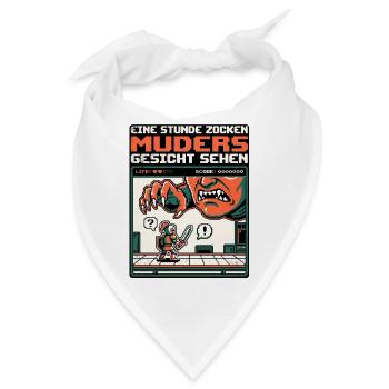 Gamer Retro Endgegner Mutter - Bandana - Weiß - Vorne
