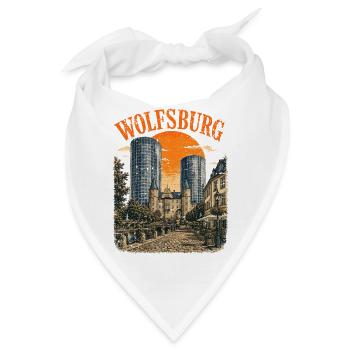 Vintage Wolfsburg Skyline historisches Wolfsburg - Bandana - Weiß - Vorne