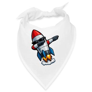 Dabbing Rakete - Bandana - Weiß - Vorne