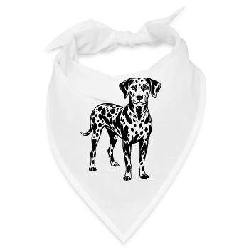 Dalmatiner - Bandana - Weiß - Vorne