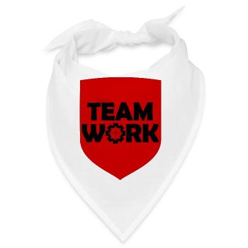 Teamarbeit - Bandana - Weiß - Vorne