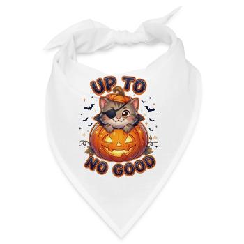 Up To No Good Halloween Cat - Bandana - Weiß - Vorne