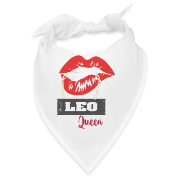 Sternzeichen Löwe - Bandana - Weiß - Vorne