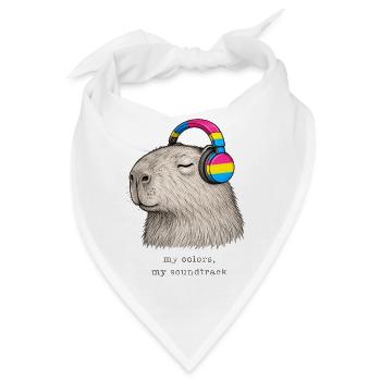 my colors my soundtrack - pansexual pride cappy - Bandana - Weiß - Vorne