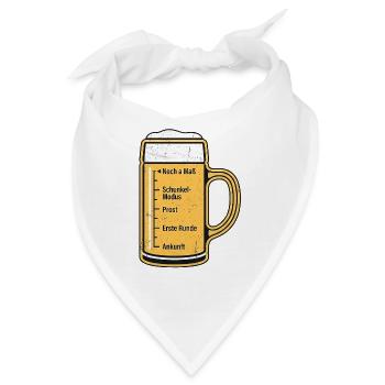 Bayern Bierzelt - Bandana - Weiß - Vorne
