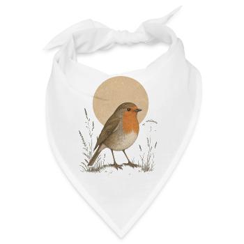 Rotkehlchen - Bandana - Weiß - Vorne
