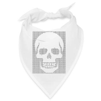 Skull ASCII-Kunstdesign - Bandana - Weiß - Vorne